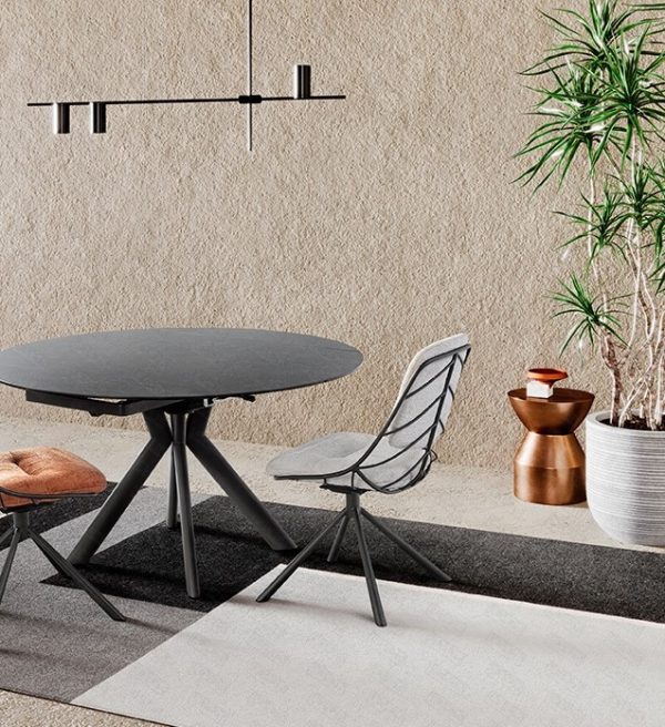 SHOWMODEL Lievens eettafel Xavi uitschuifbaar 90/ 130 rond