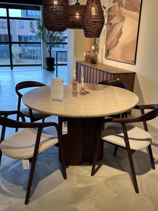 Eleonora eettafel Xanni 130 cm rond marmer