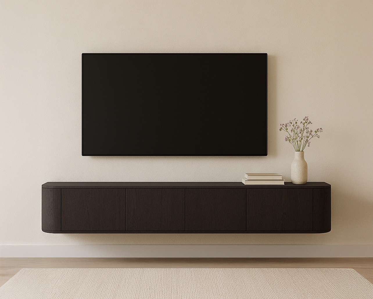 Livingfurn tv meubel Novero Espresso Zwevend 220cm