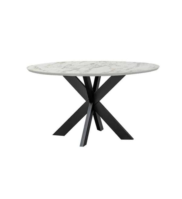 SHOWMODEL van der Drift Eettafel Joost rond verjongde rand HPL 120 cm