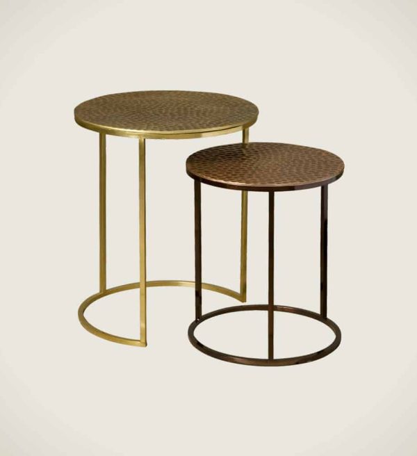 SHOWMODEL bijzettafel RENEW MG 8087-AB set van 2 industrieel