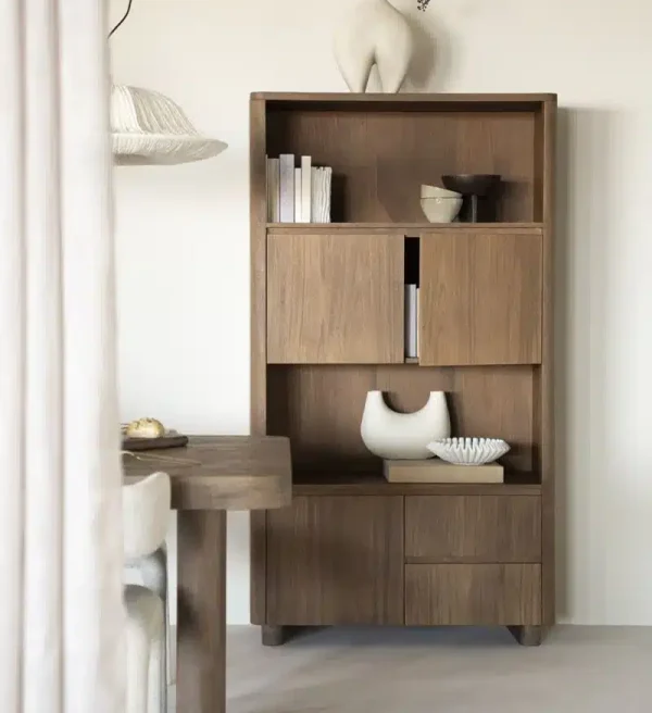 Eleonora opbergkast Edward 100x40x180 cm mangohout