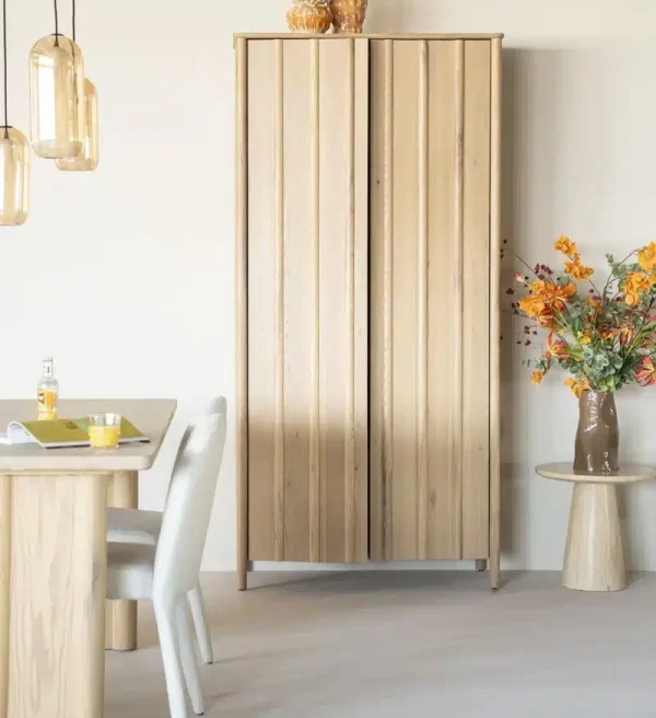 Eleonora opbergkast Jake 102x47x210 cm eiken naturel