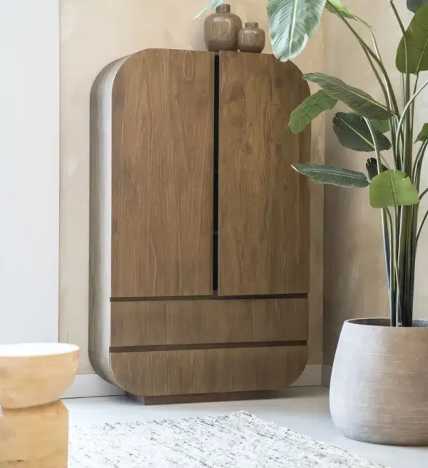 Eleonora opbergkast King 110x40x180 cm mangohout