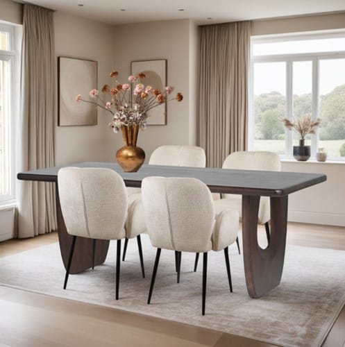 NijwieMySons Eetkamertafel Mango Brown Walnut - Handai Table Collection