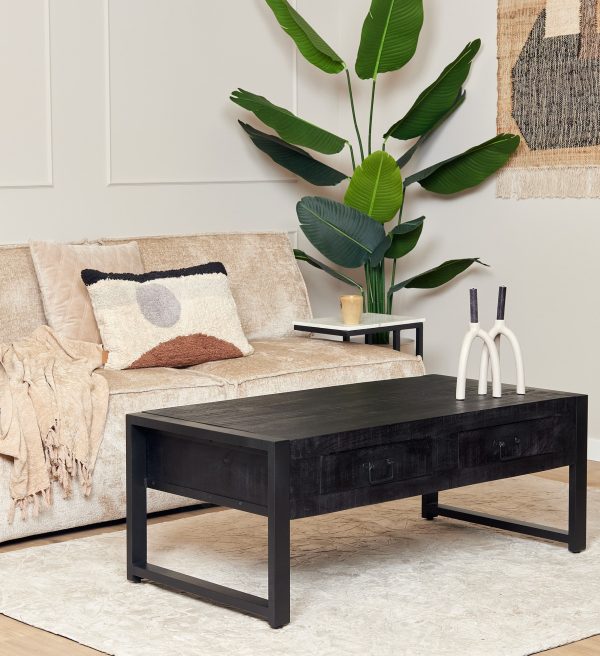 Starfurn Salontafel Boaz Black | 120 cm | twee lades