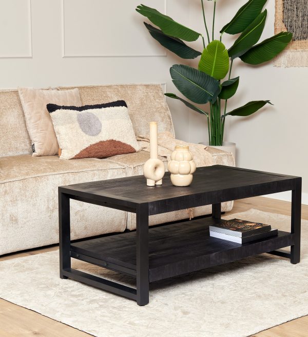 Starfurn Salontafel Boaz Black | 110 cm | onderblad