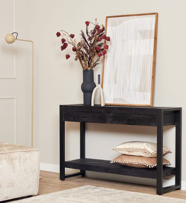 Starfurn Sidetable Boaz Black | 120 cm