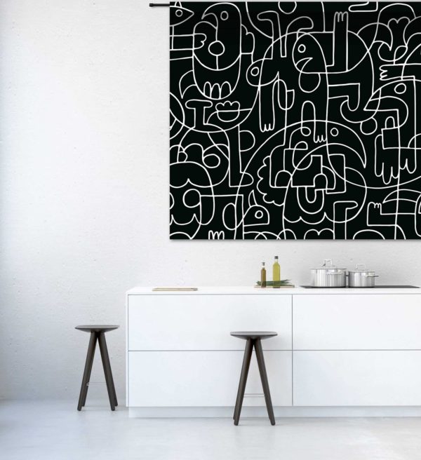 OPRUIMING Urban Cotton Amsterdam wandkleed Doodles