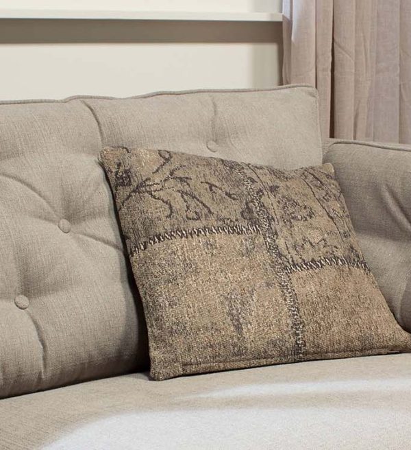 Kussen Goa Patch Taupe 45x45 cm