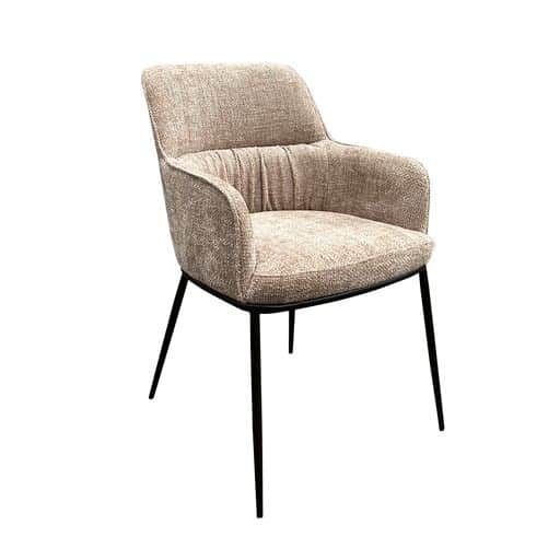 Richmond Interiors eetkamerstoel Bella met arm taupe