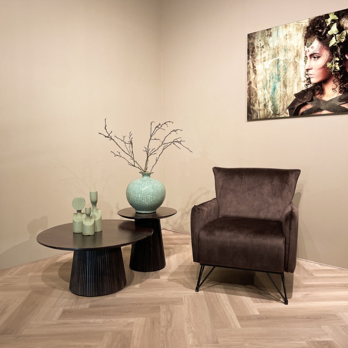 Livingfurn salontafel Salvator Walnut 50cm