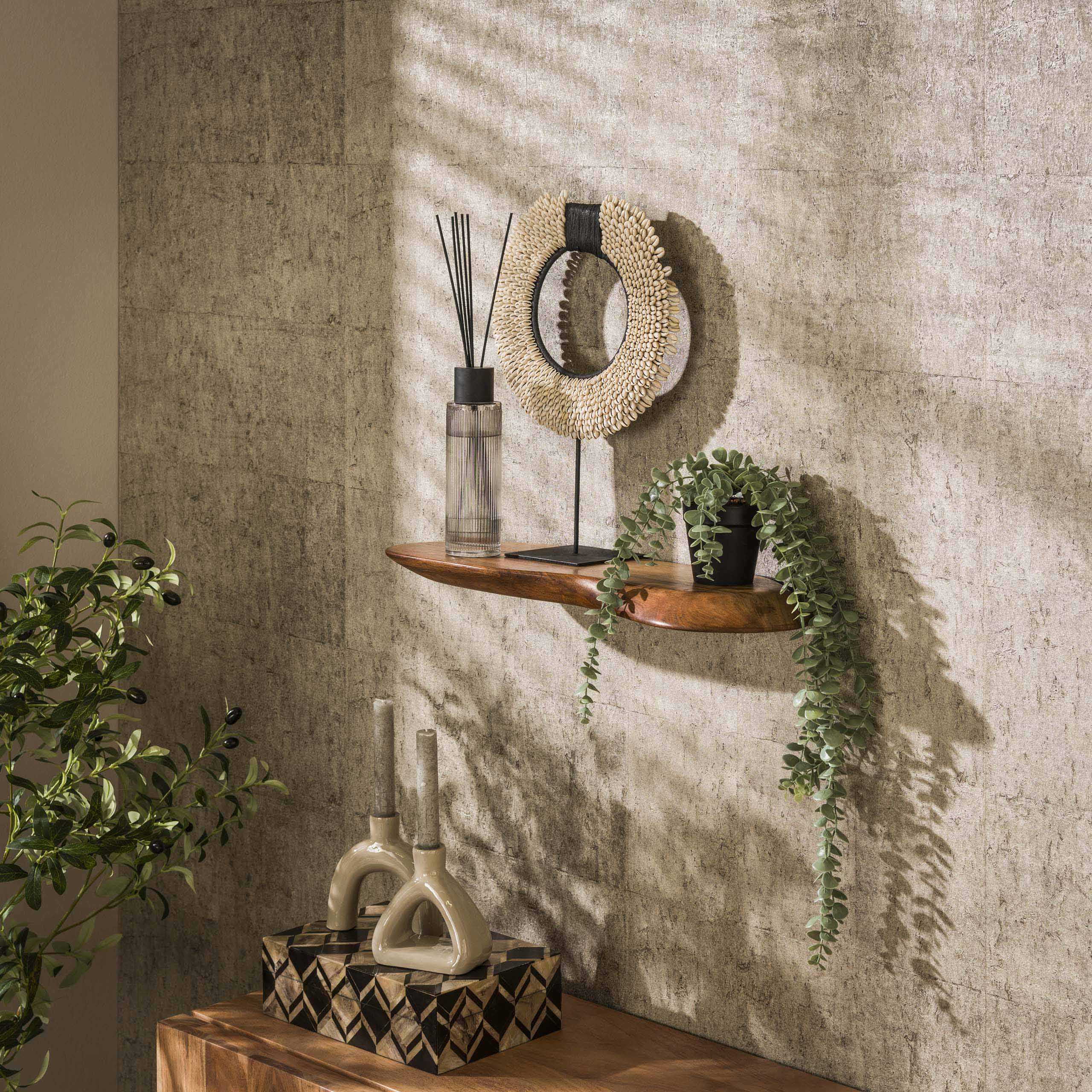 Wandplank Organic 60cm / Massief acacia