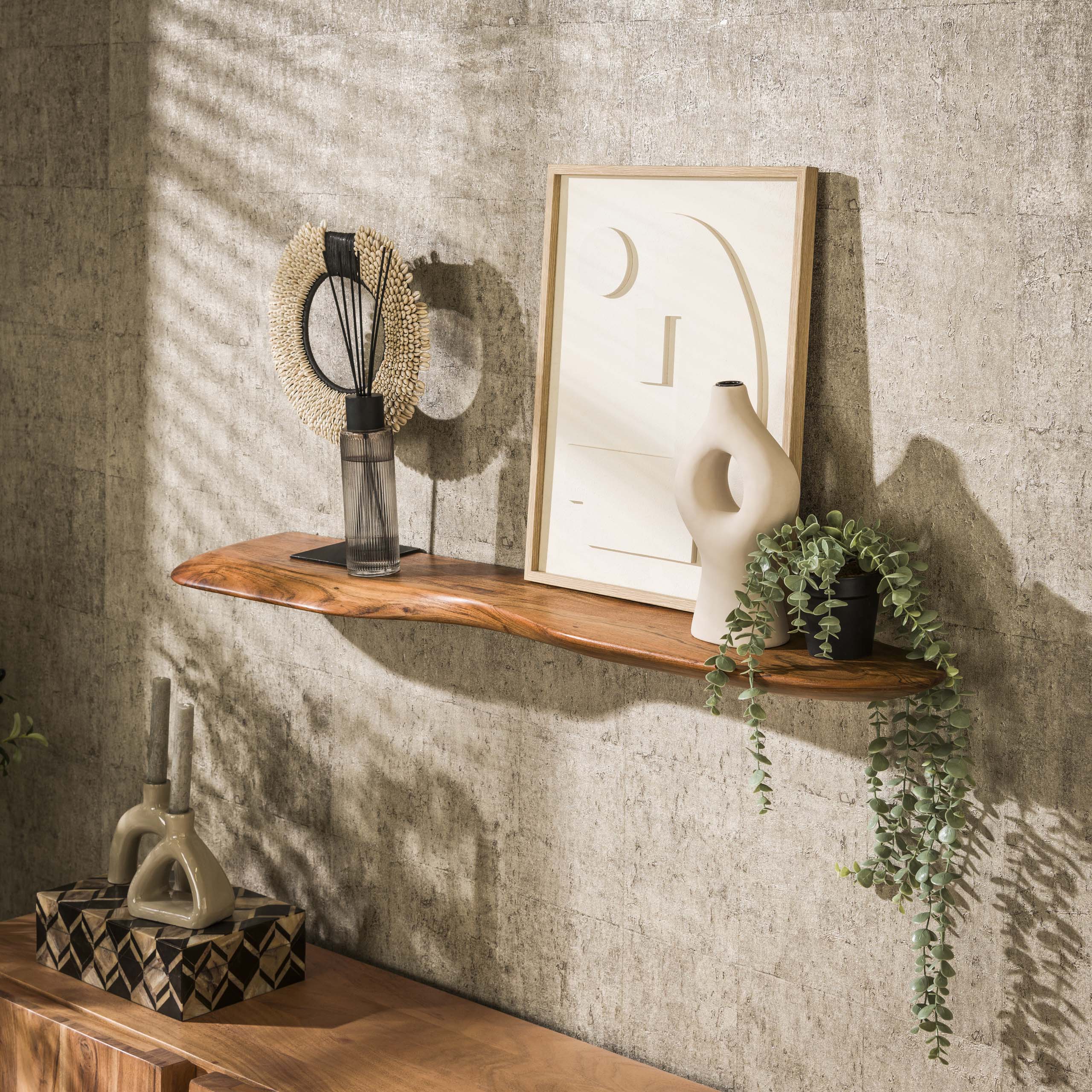 Wandplank Organic 120cm / Massief acacia