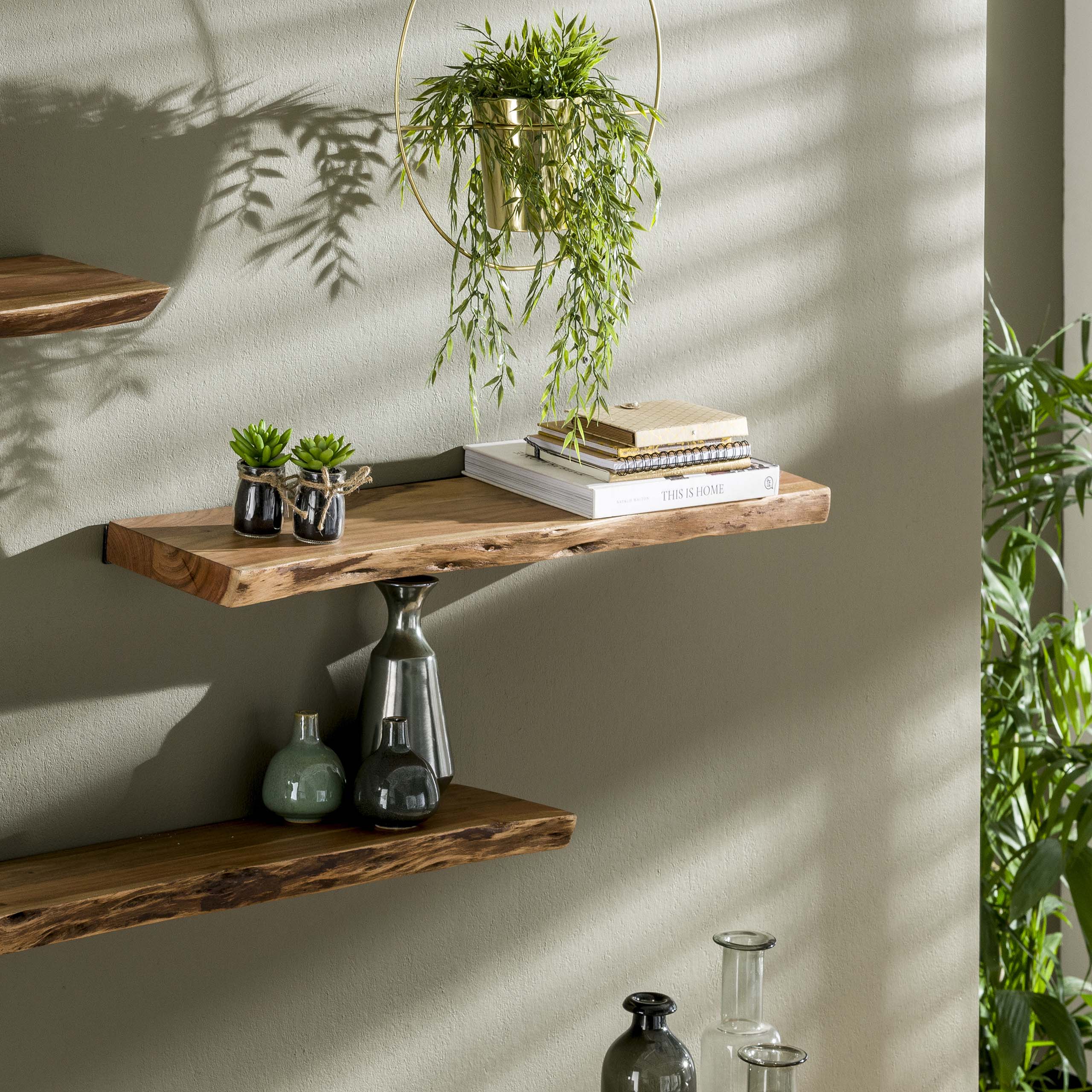 Wandplank Edge 90cm / Massief acacia