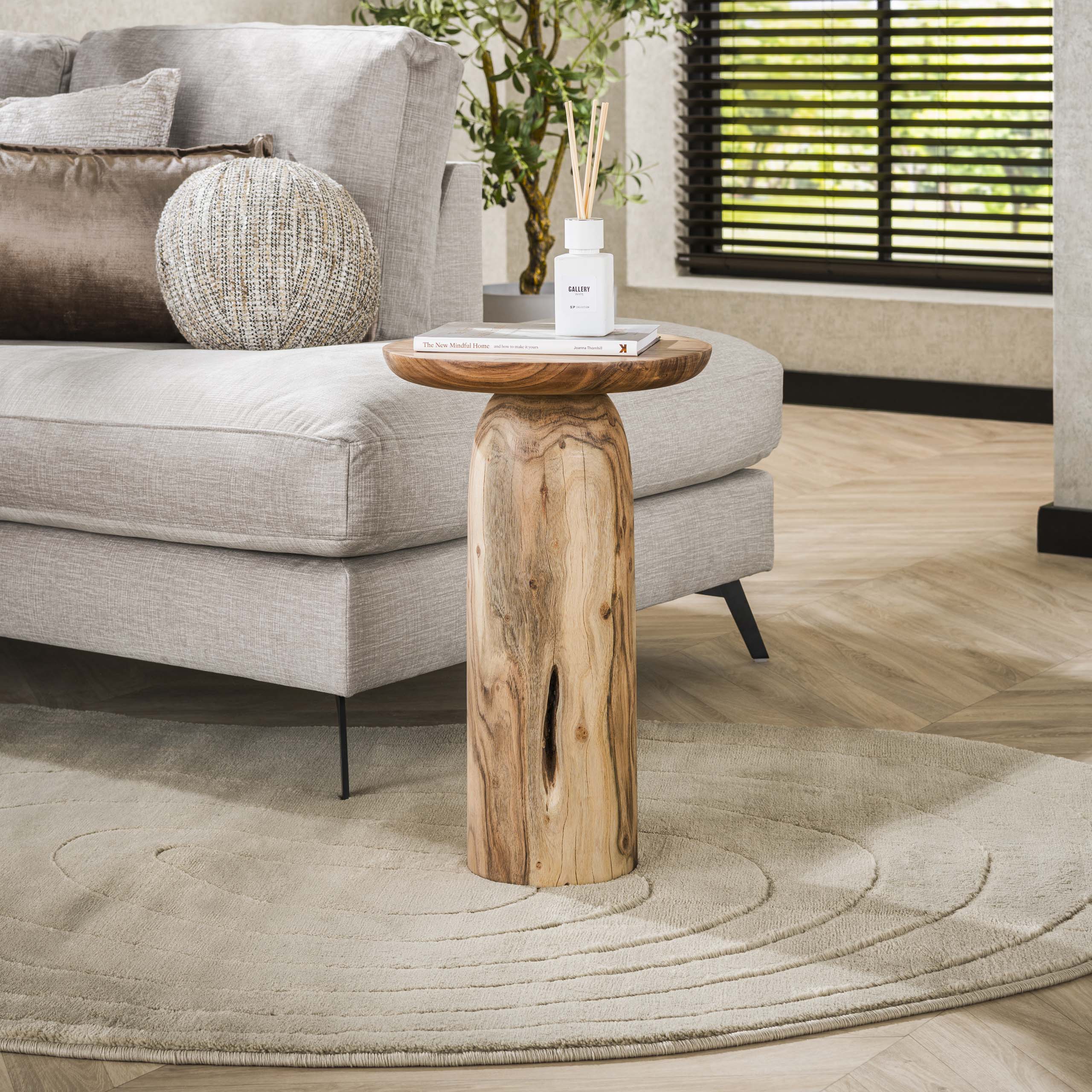 Bijzettafel River Solid 55cm hoog / Massief acacia
