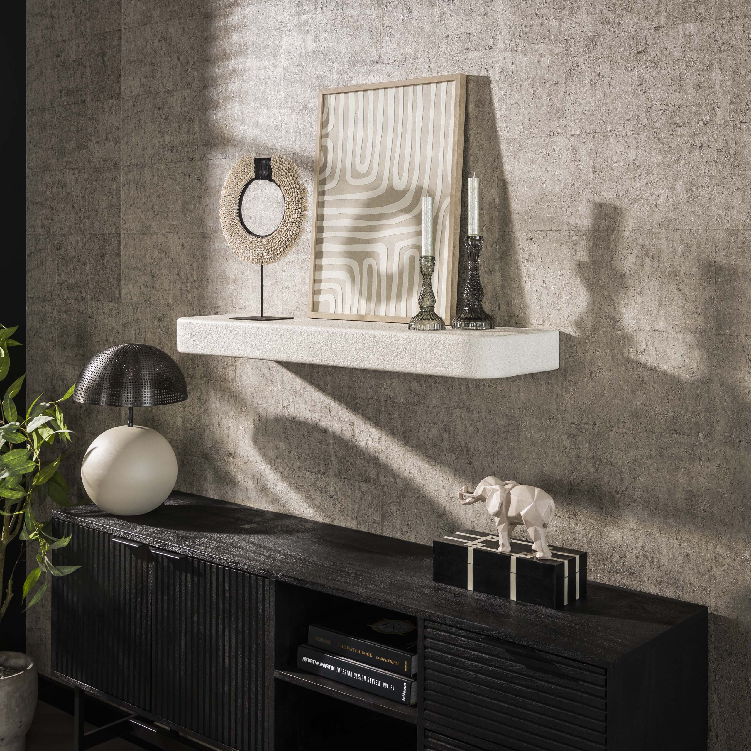 Wandplank Stone 100cm / Marmer composiet