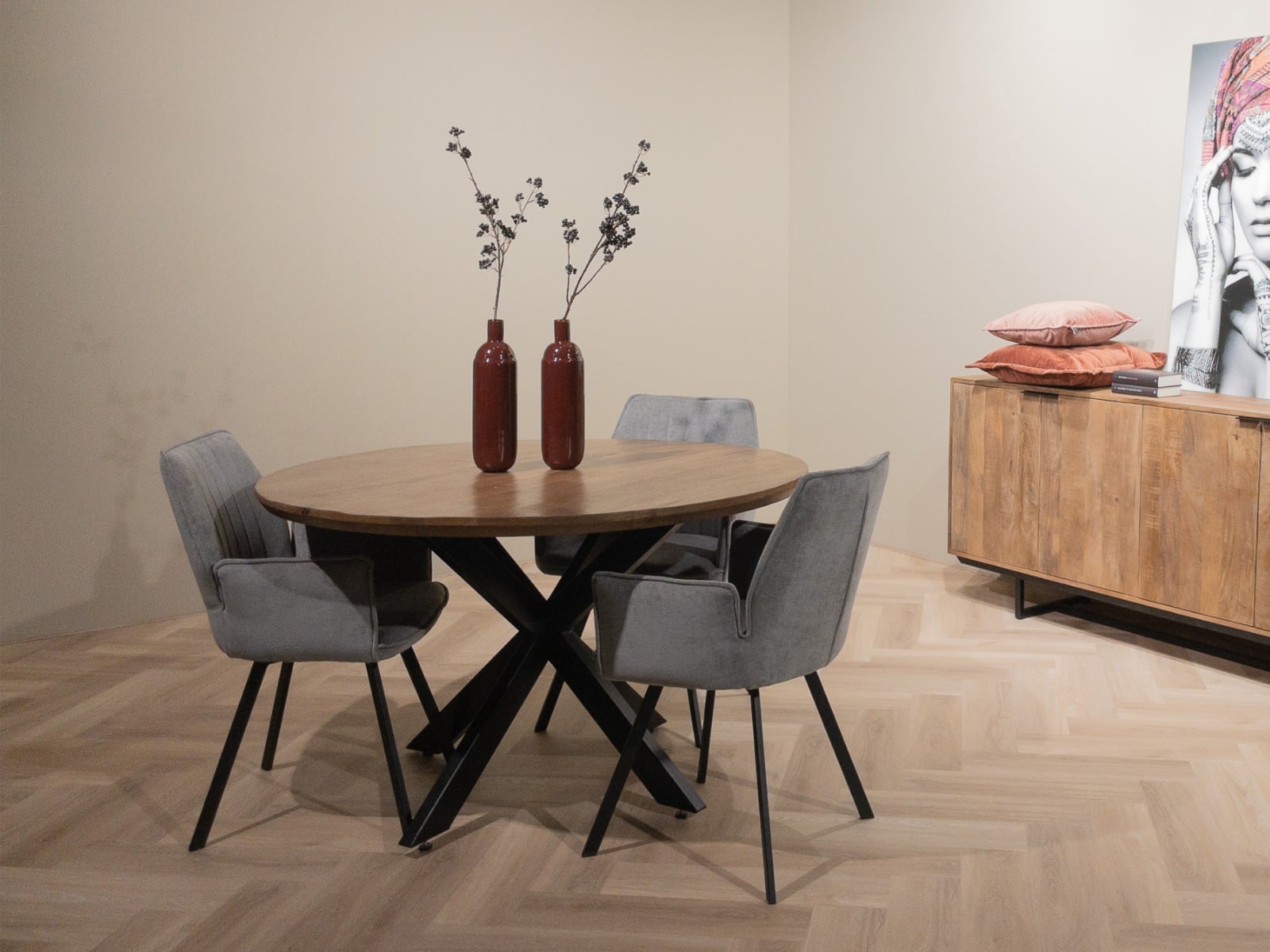 Livingfurn eettafel Jesper Round 130cm