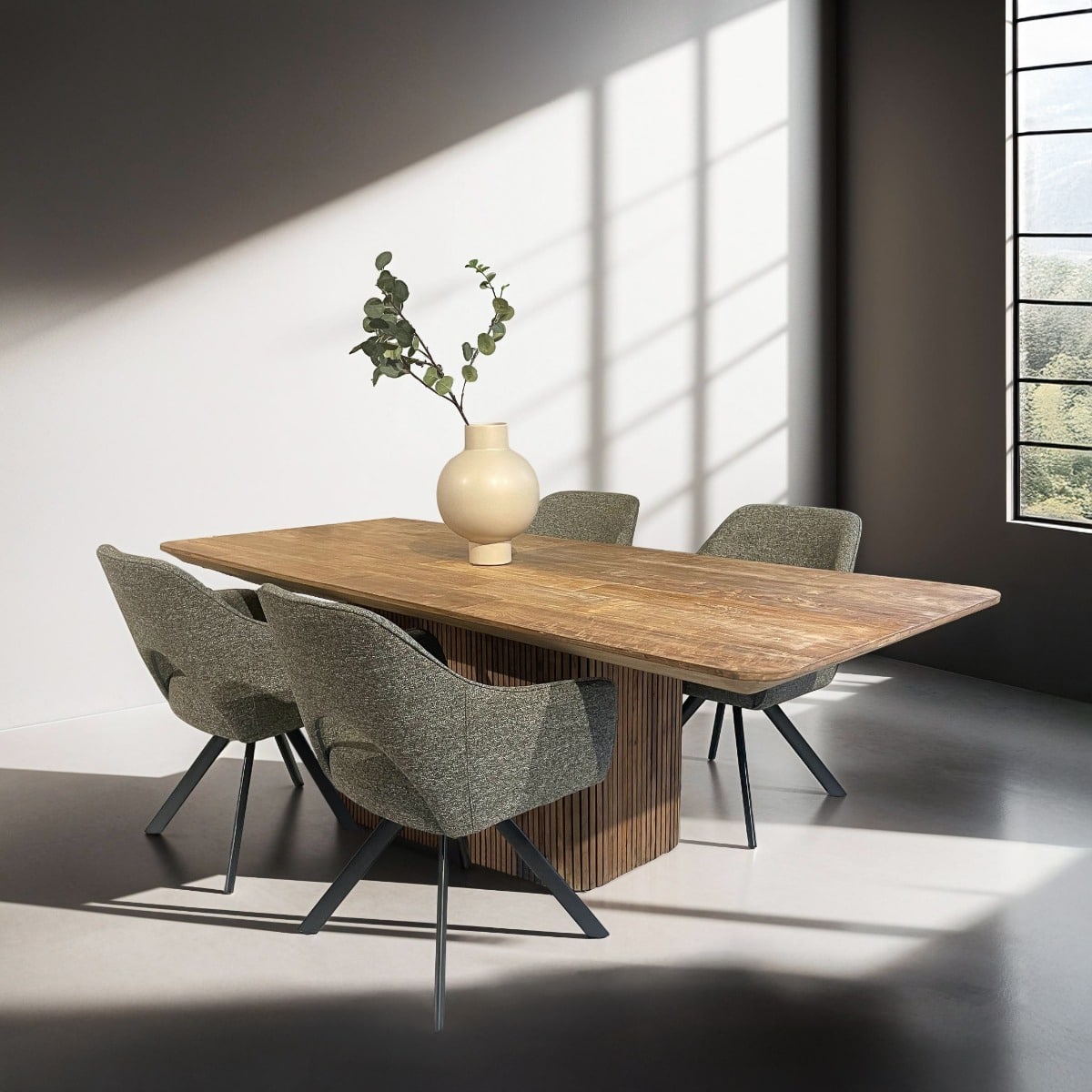 Livingfurn eetkamerstoel Helen draaibaar met arm Turtle