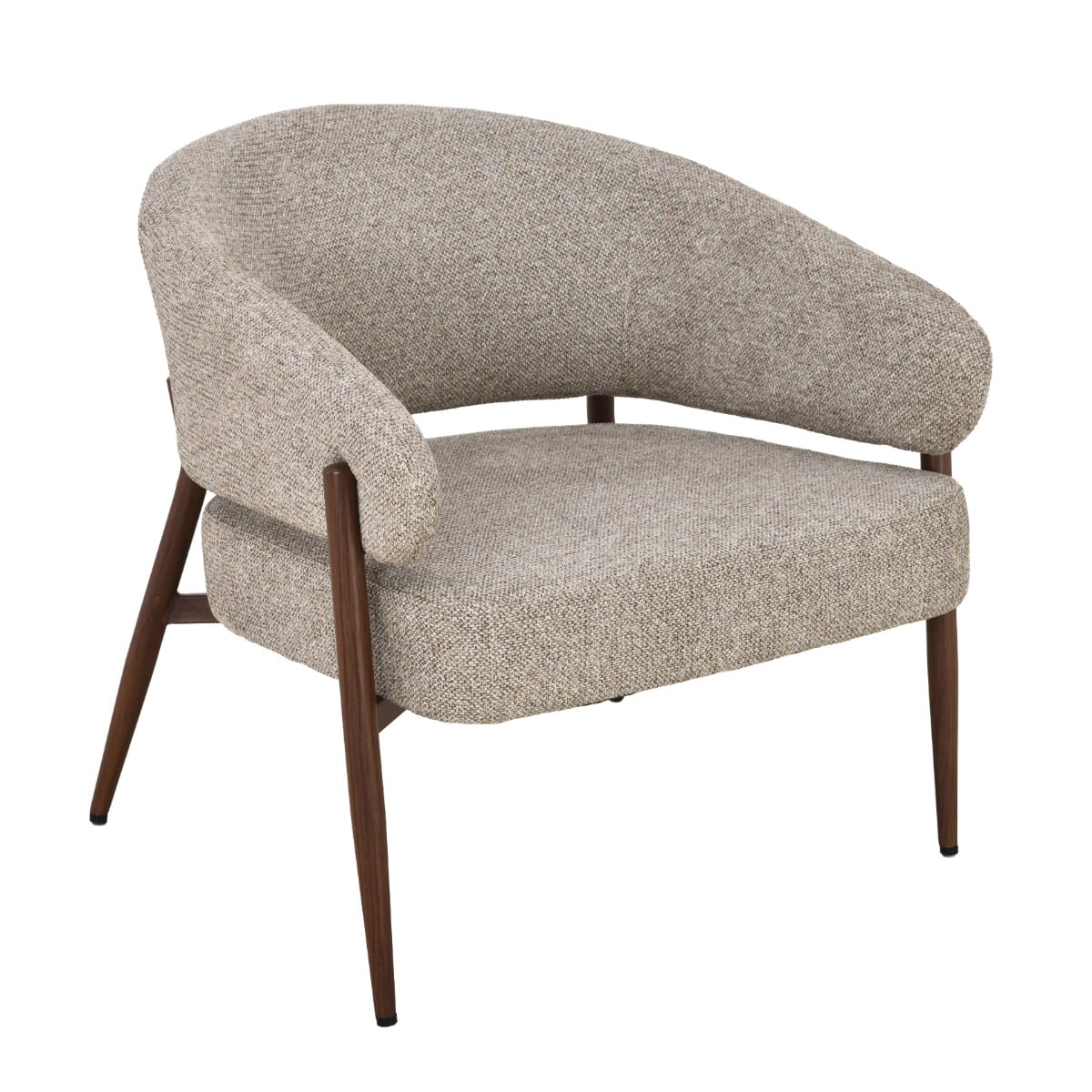 Livingfurn fauteuil Dilan Hush met arm walnut