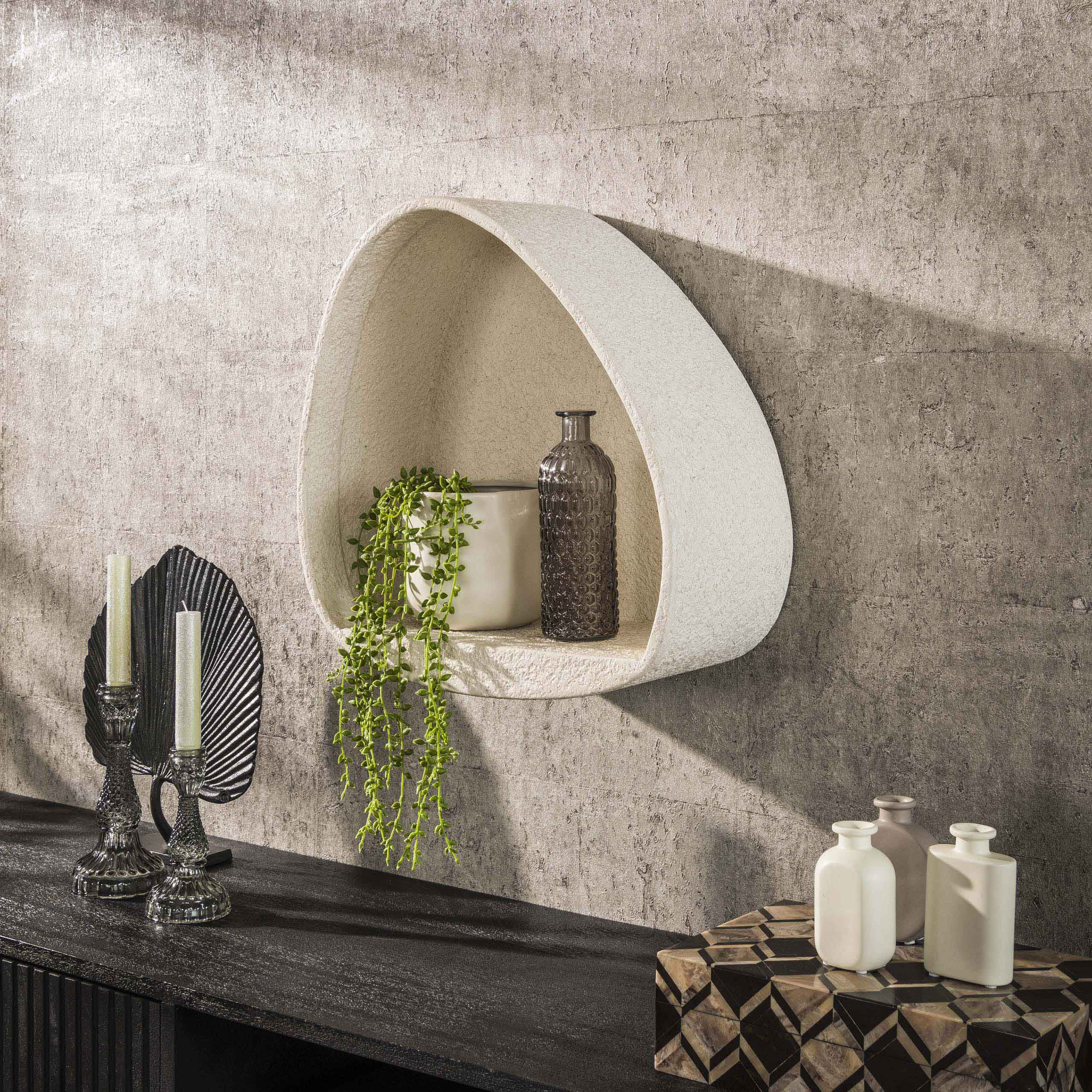 Wandschap Stone driehoekig / Marmer composiet