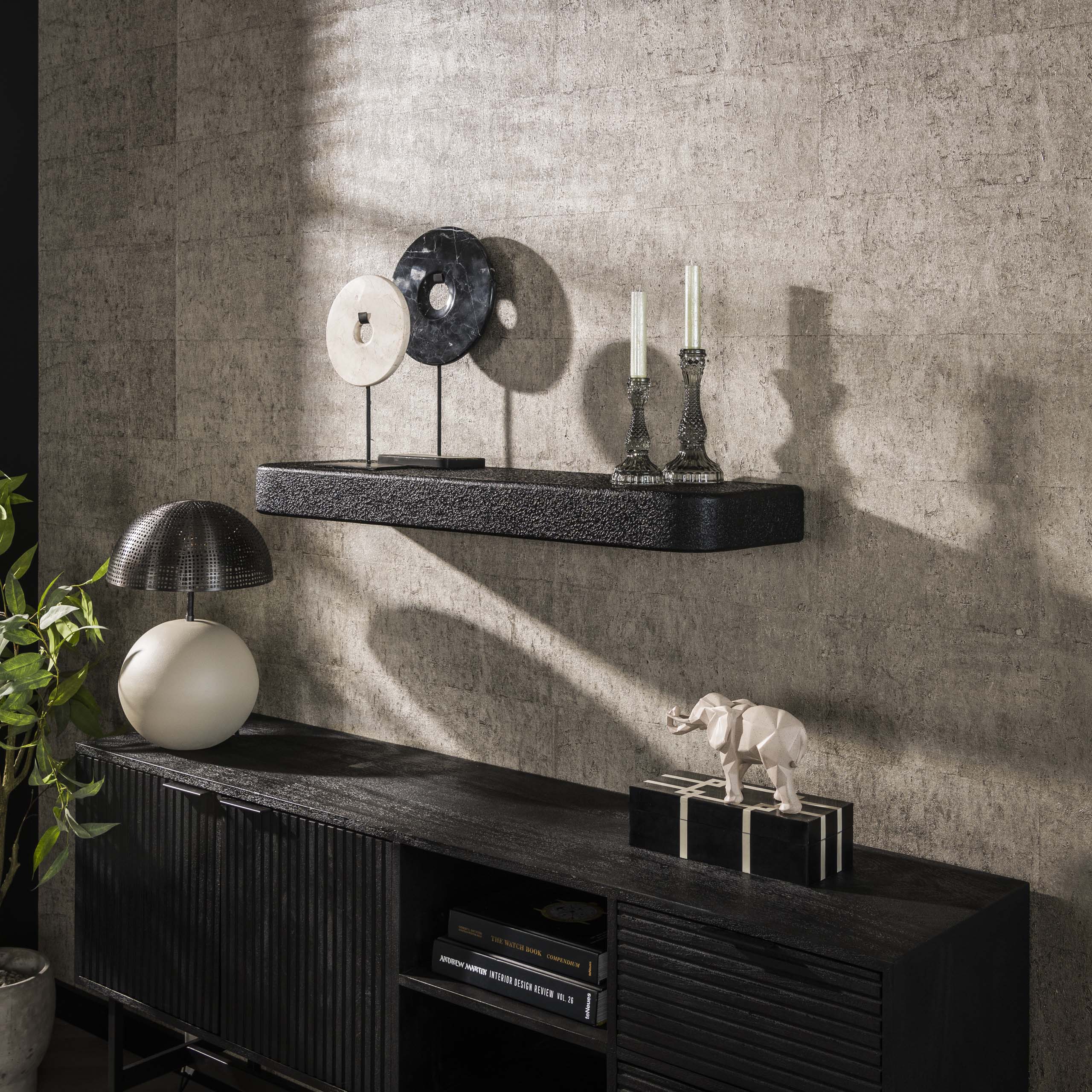 Wandplank Metallic 100cm / Grijs