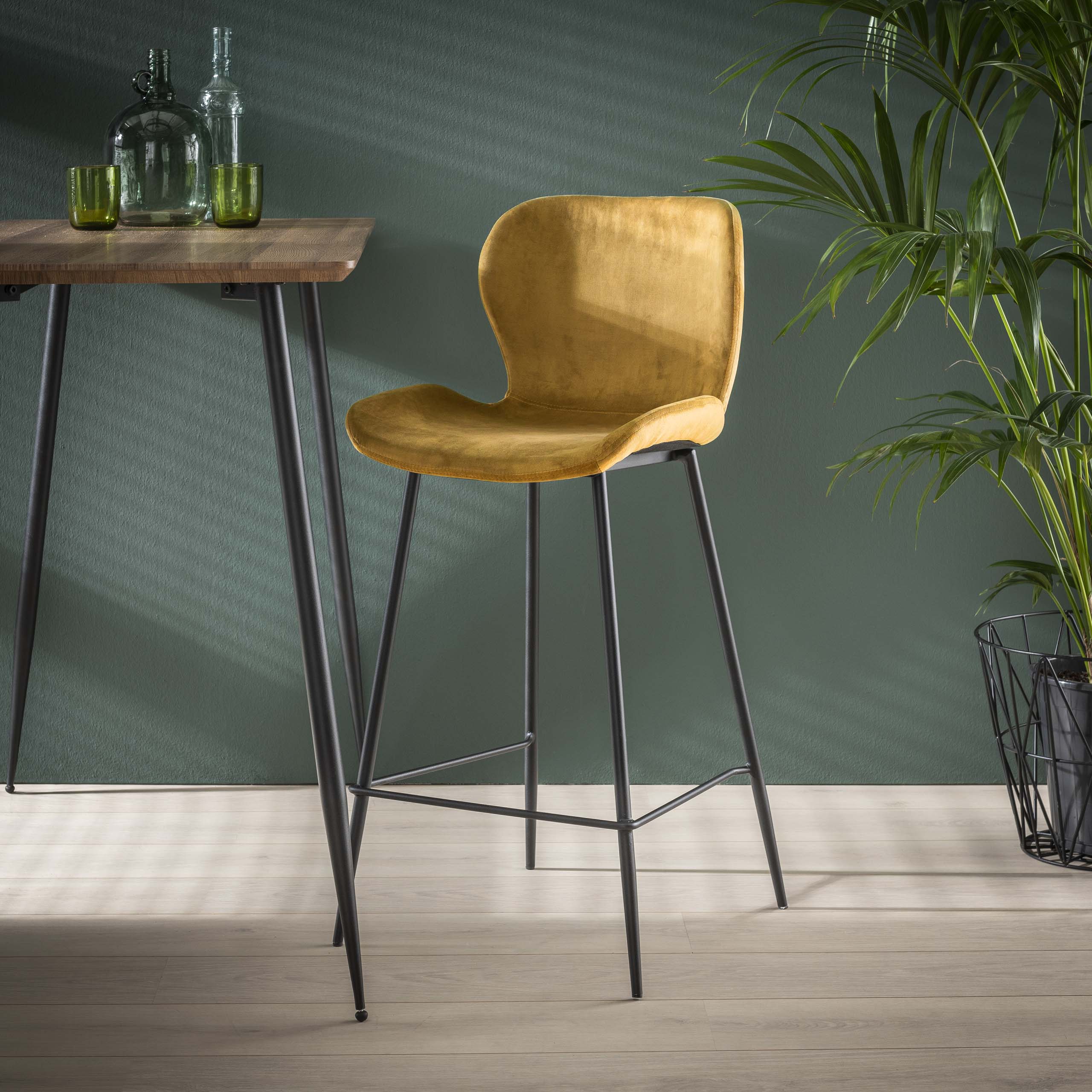 Barstoel Rondea verpakt per 4 / Velours goud