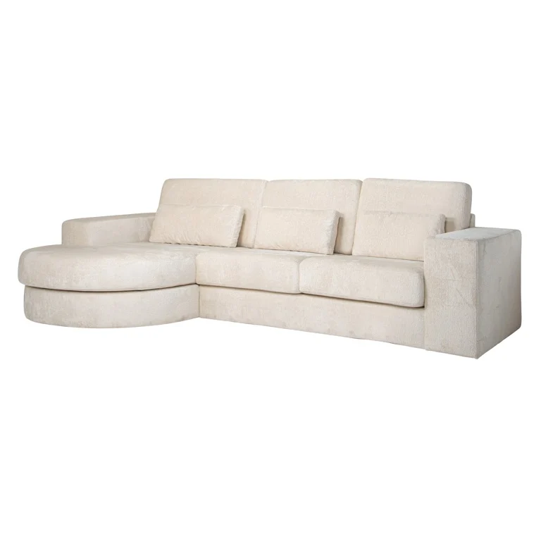 Richmond Interiors loungebank Felix lounge rond links + 2,5 zits wit