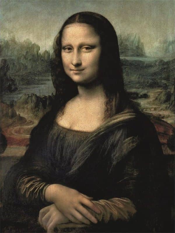 Schilderij Mona Lisa mat aluminium