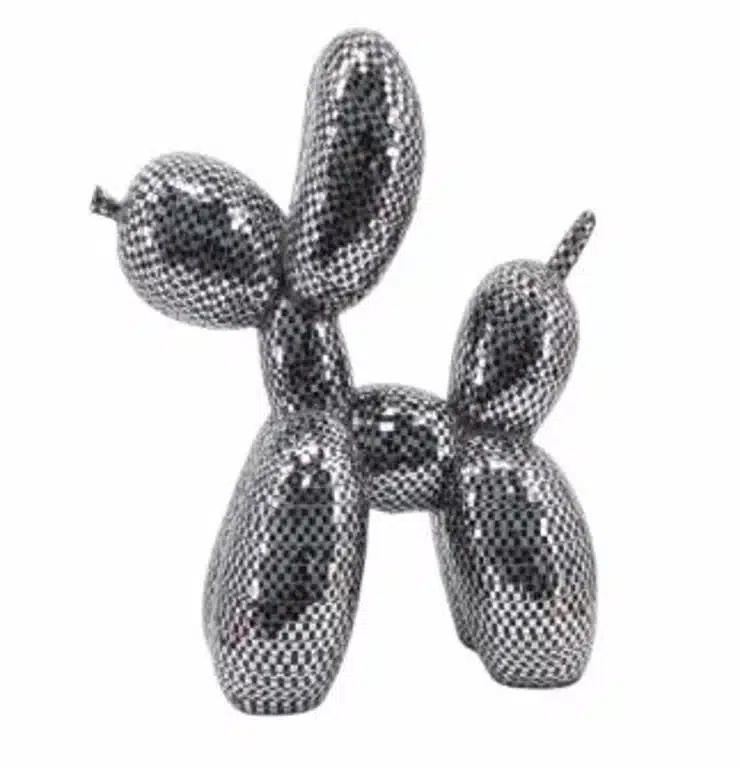 Richmond Interiors deco object Dog spiegel zwart