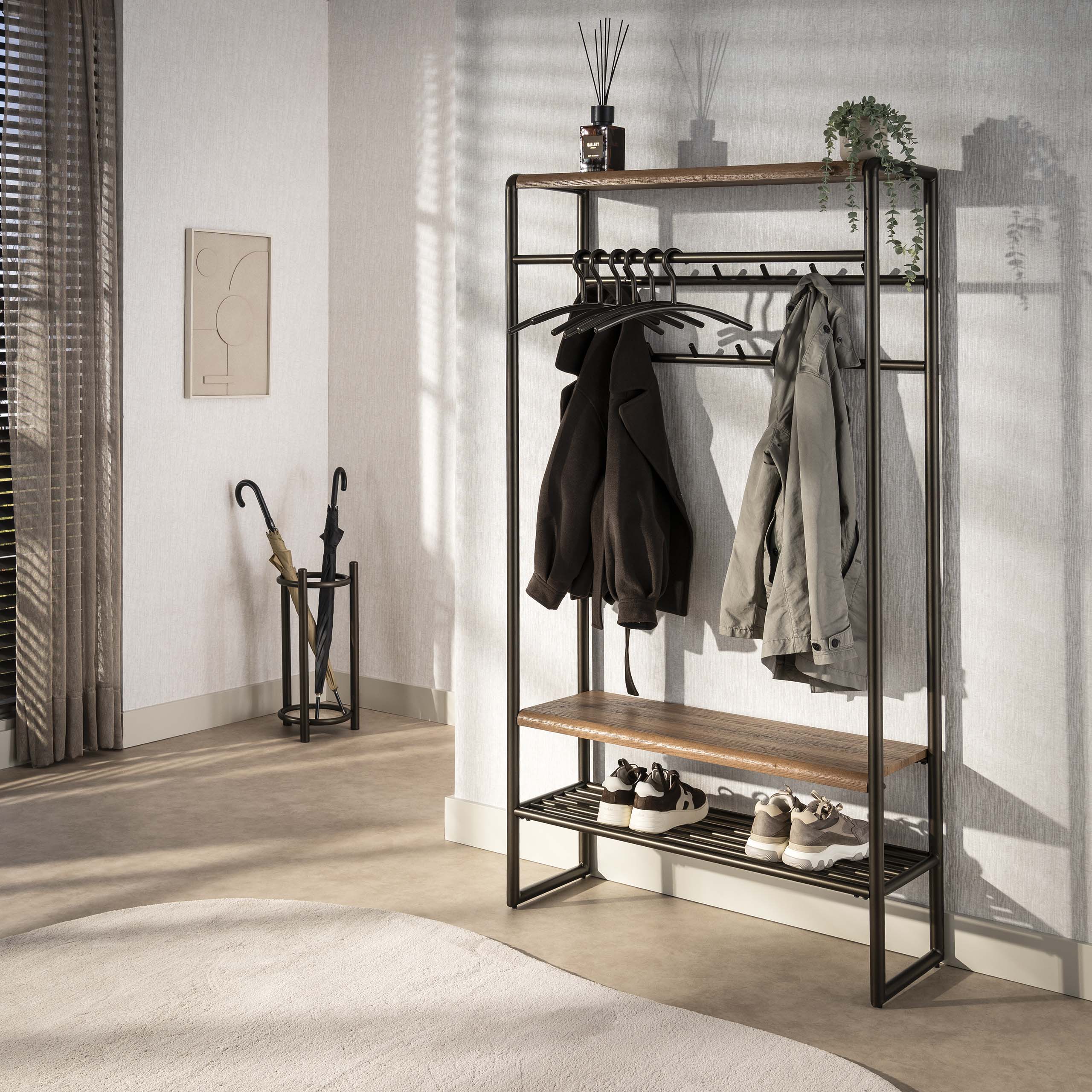 Garderobemeubel Luno 100cm / Drift brown