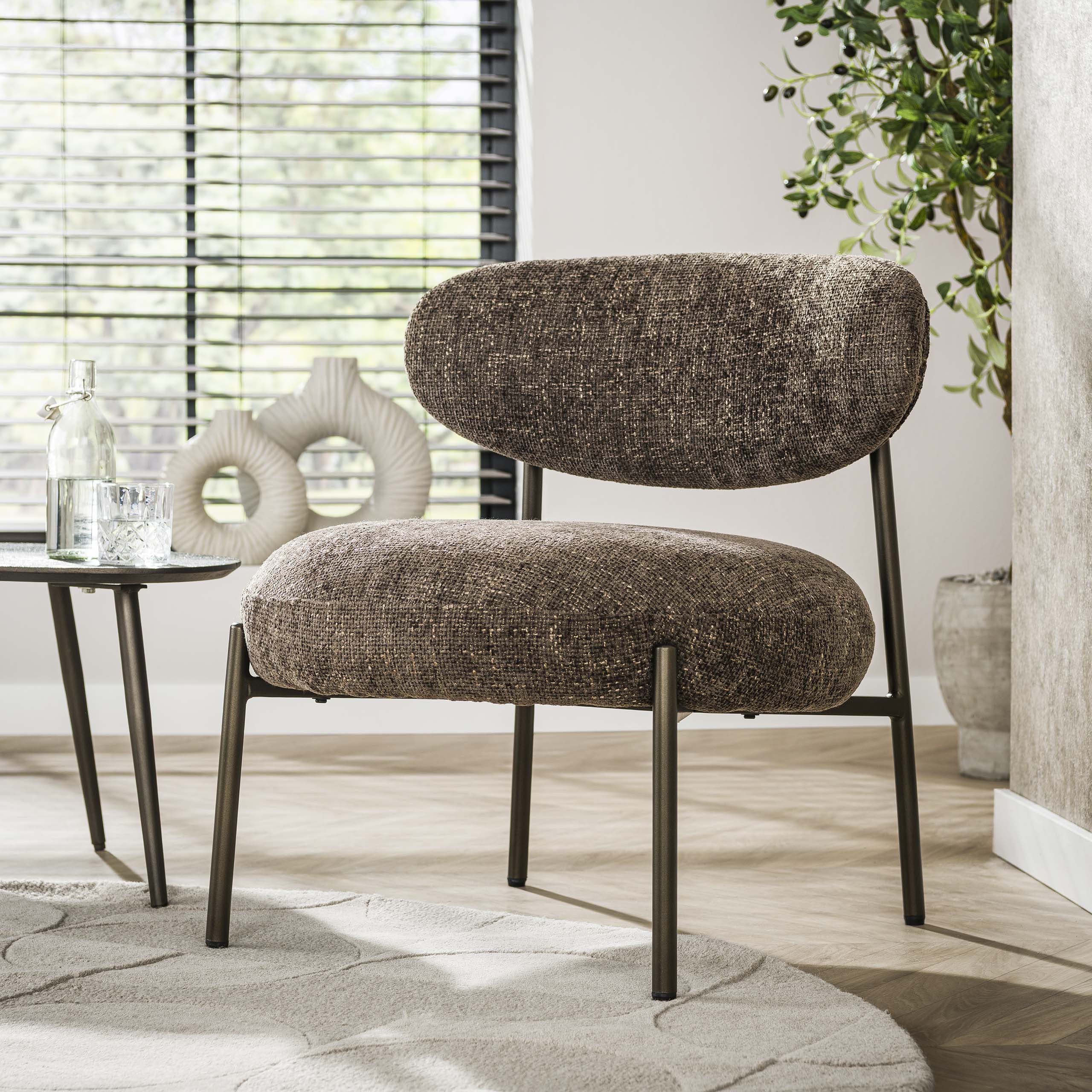 Fauteuil Round / Cargo bruin
