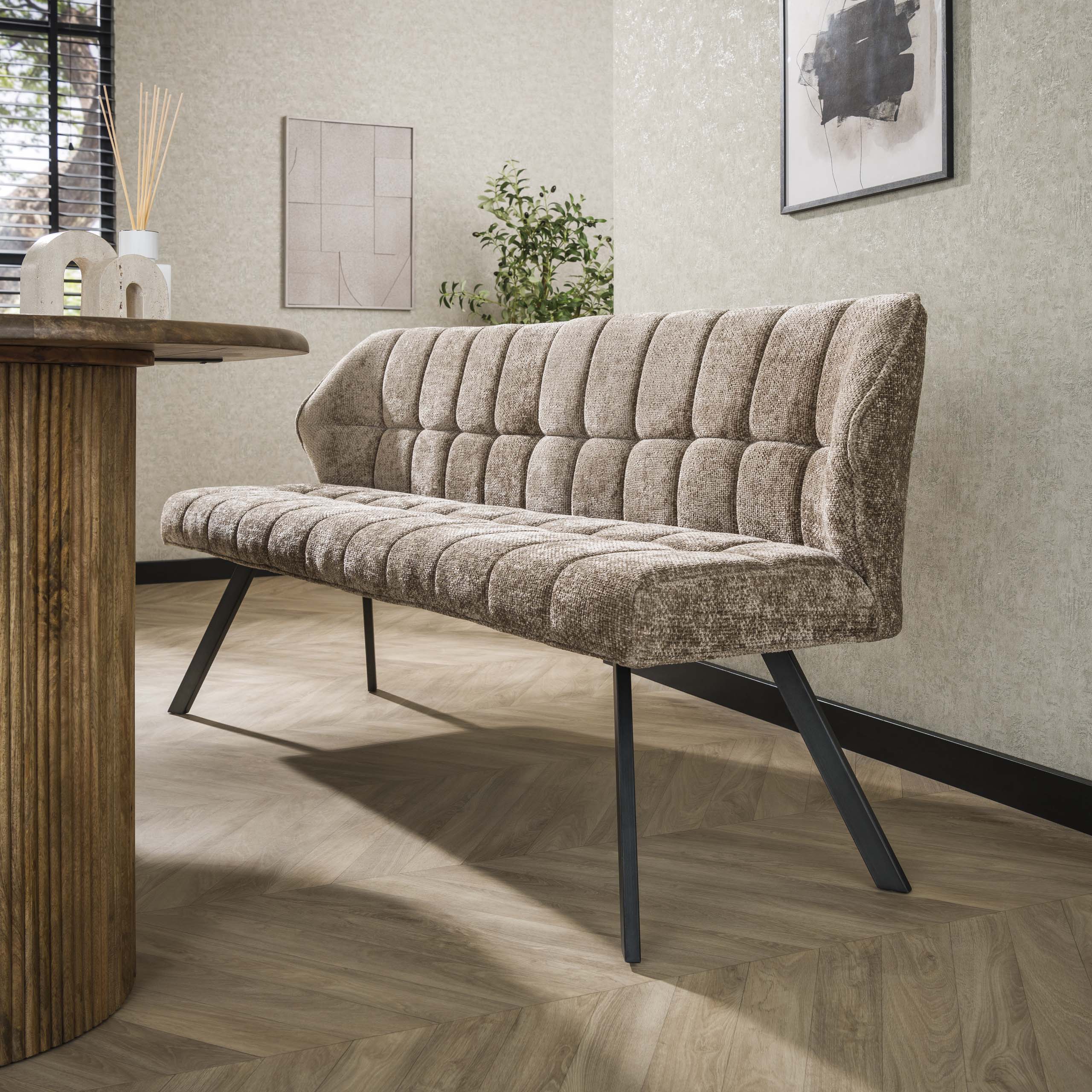 Eetkamerbank Raster / Hoven champagne
