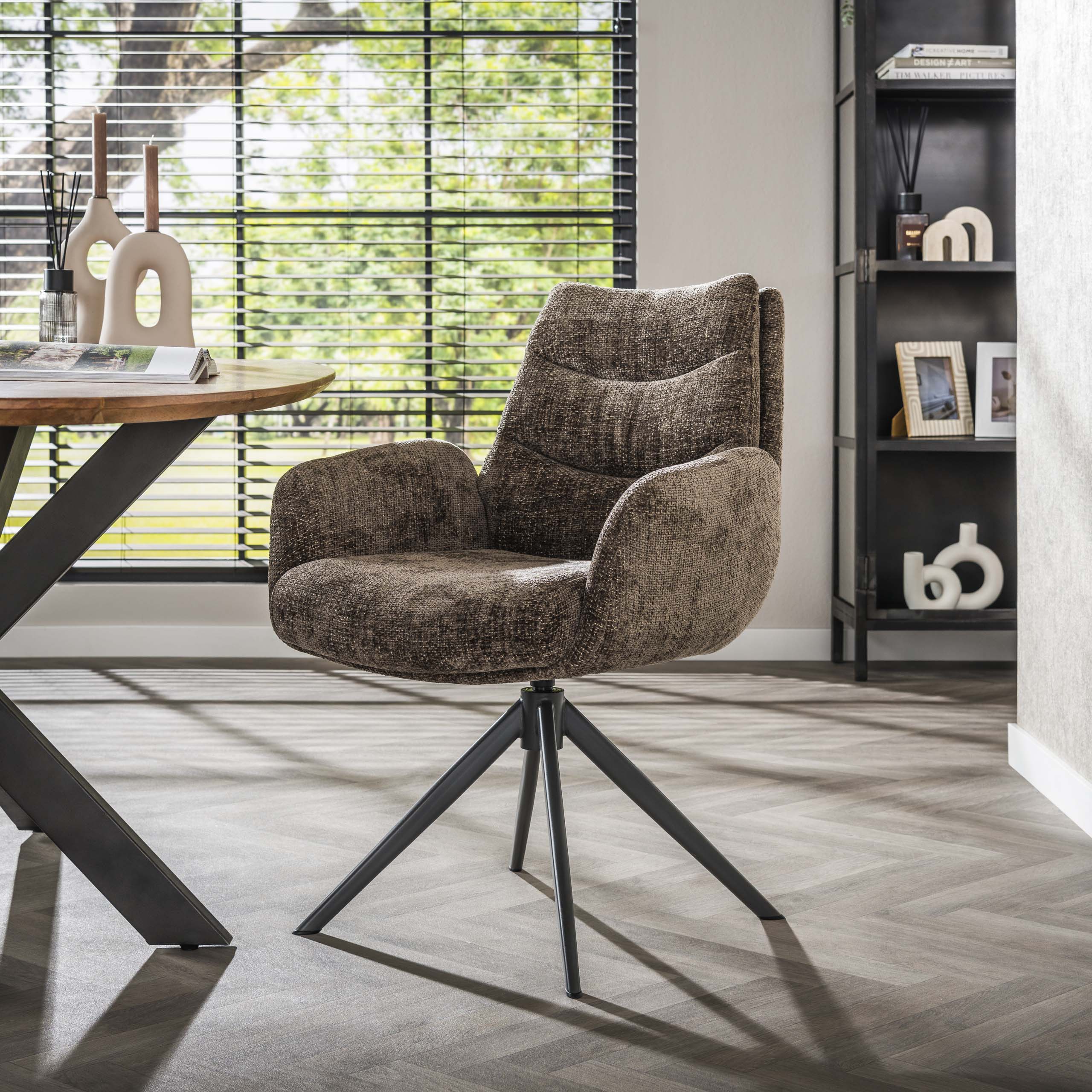 Armstoel Lounge draaibaar verpakt per 2 / Hoven taupe