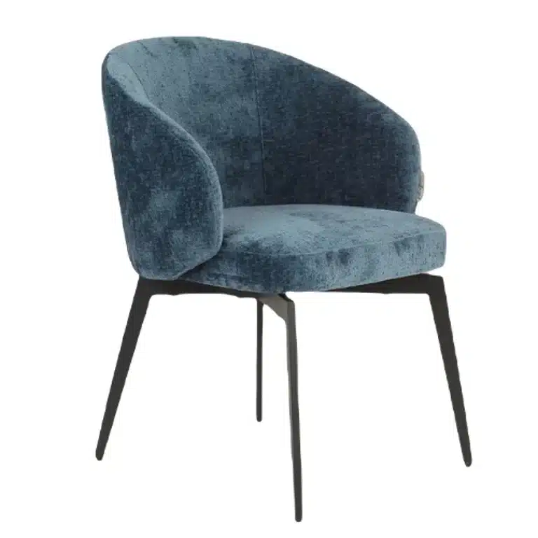 Richmond Interiors eetkamerstoel Amphara blauw