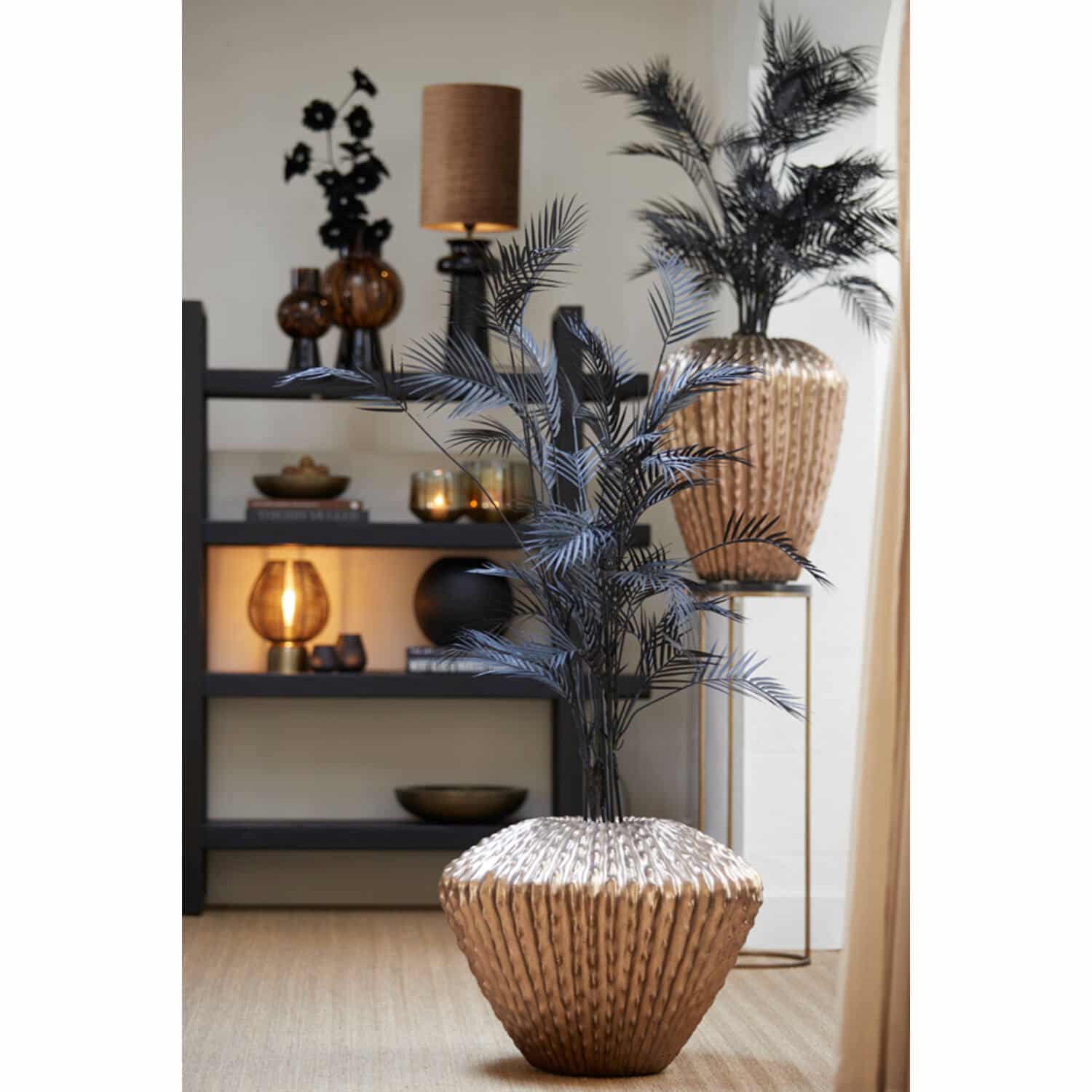 Light & Living vaas Ø52x65 cm Cacti kunststof antiek brons