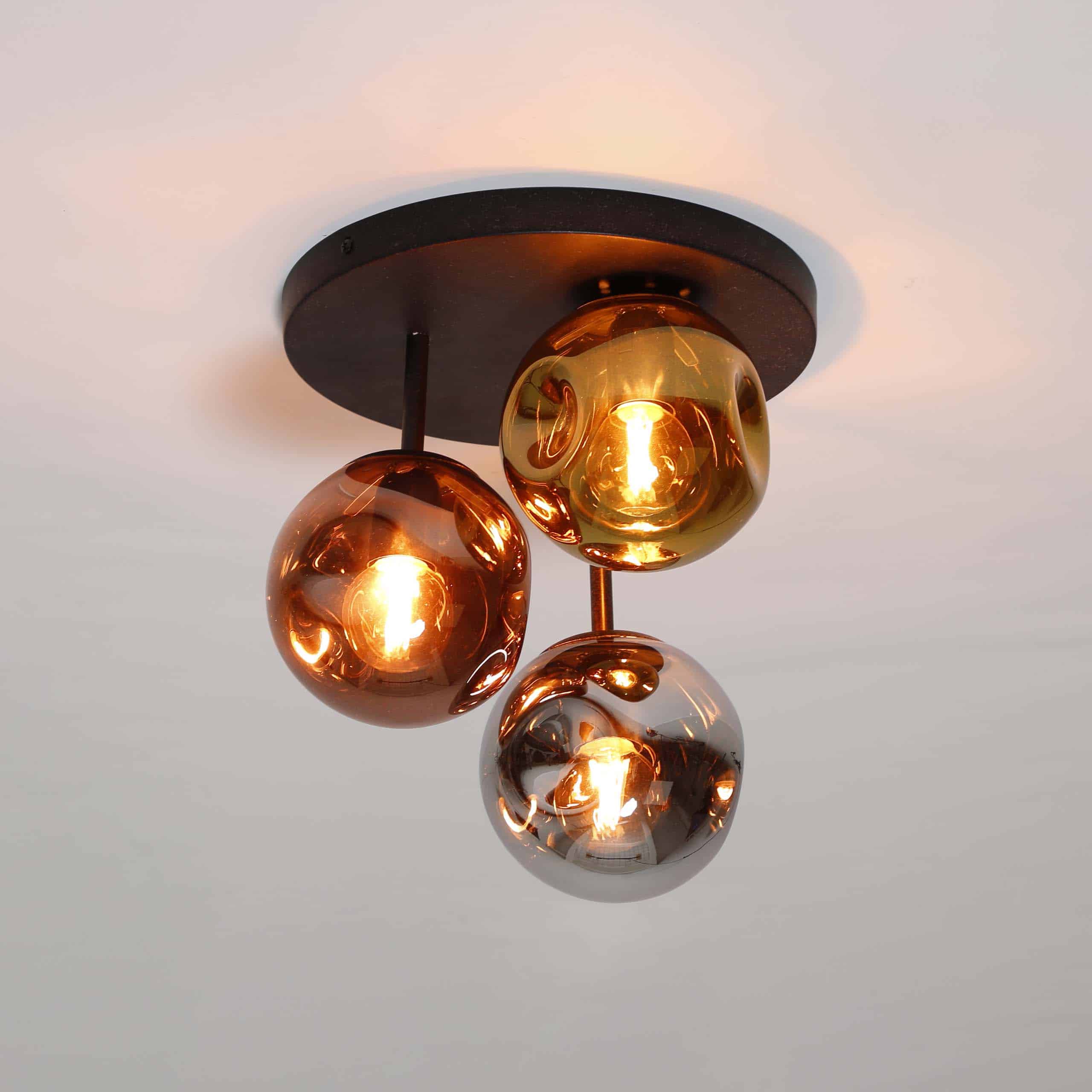 Plafondlamp Stellar 3-lichts / Artic zwart