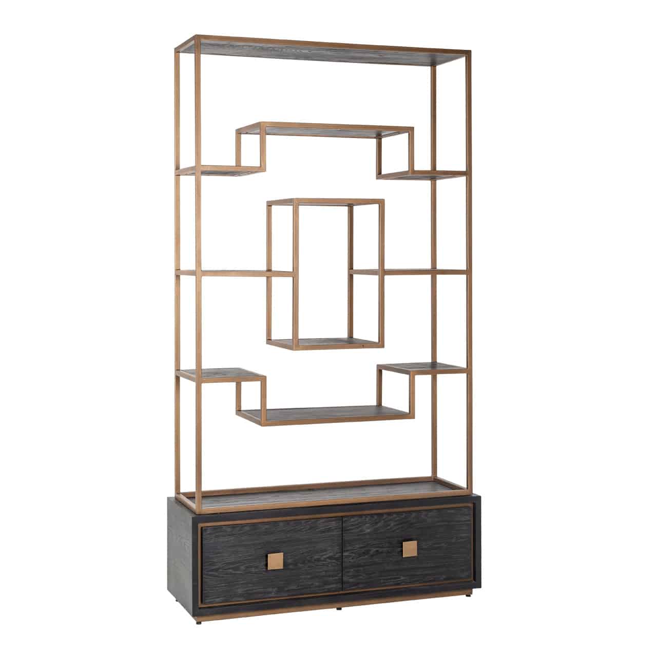 Richmond Interiors wandkast Hunter 120x40,5x220 cm eiken