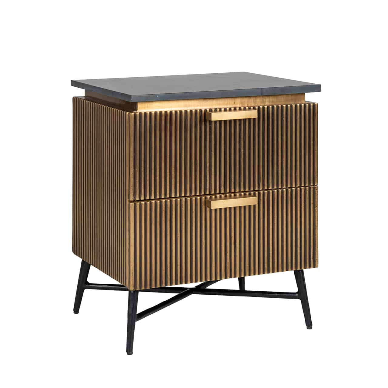 Richmond Interiors nachtkastje Ironville 50,5x40,5x58 cm marmer