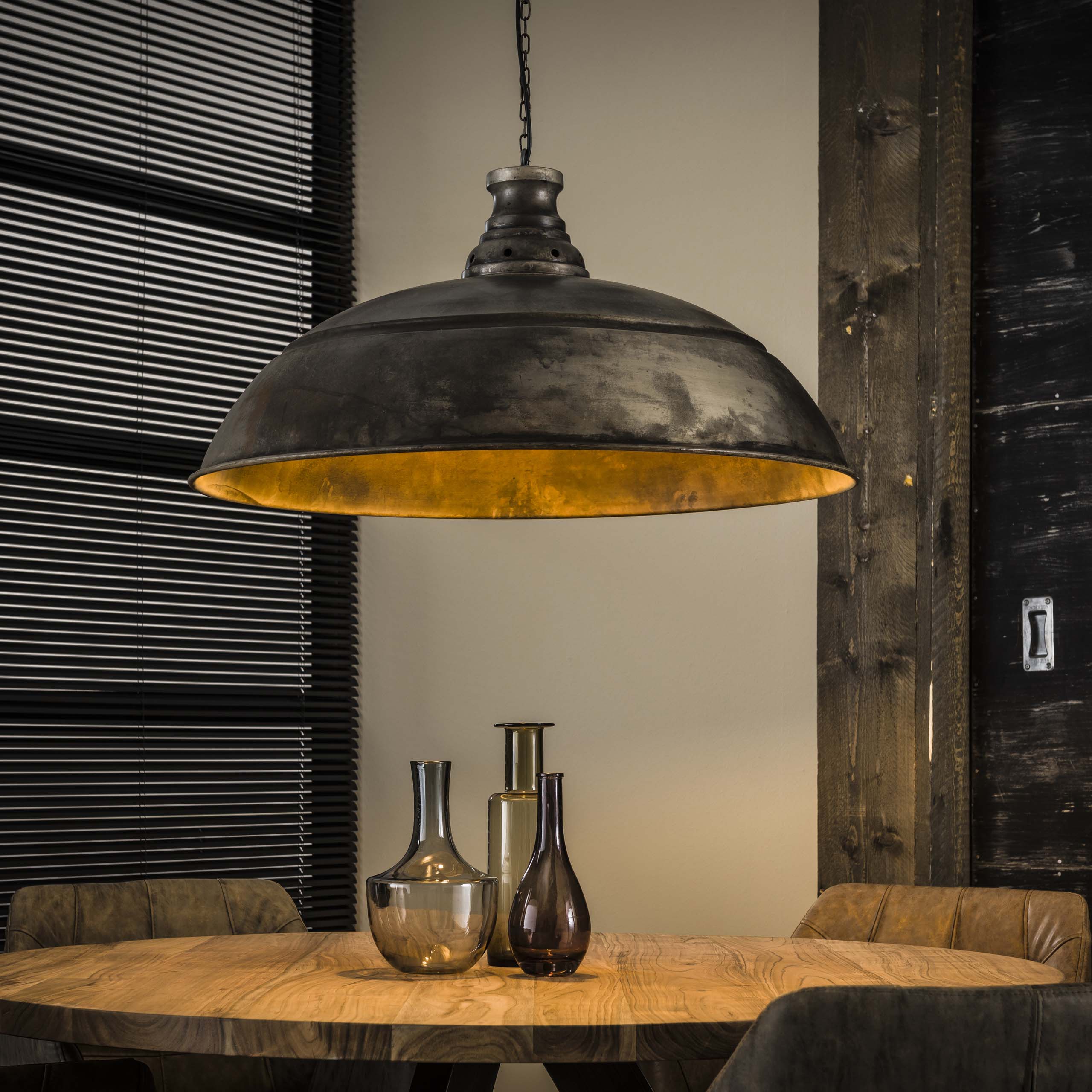 Hanglamp Industry 1-lichts Ø80cm / Oud zilver