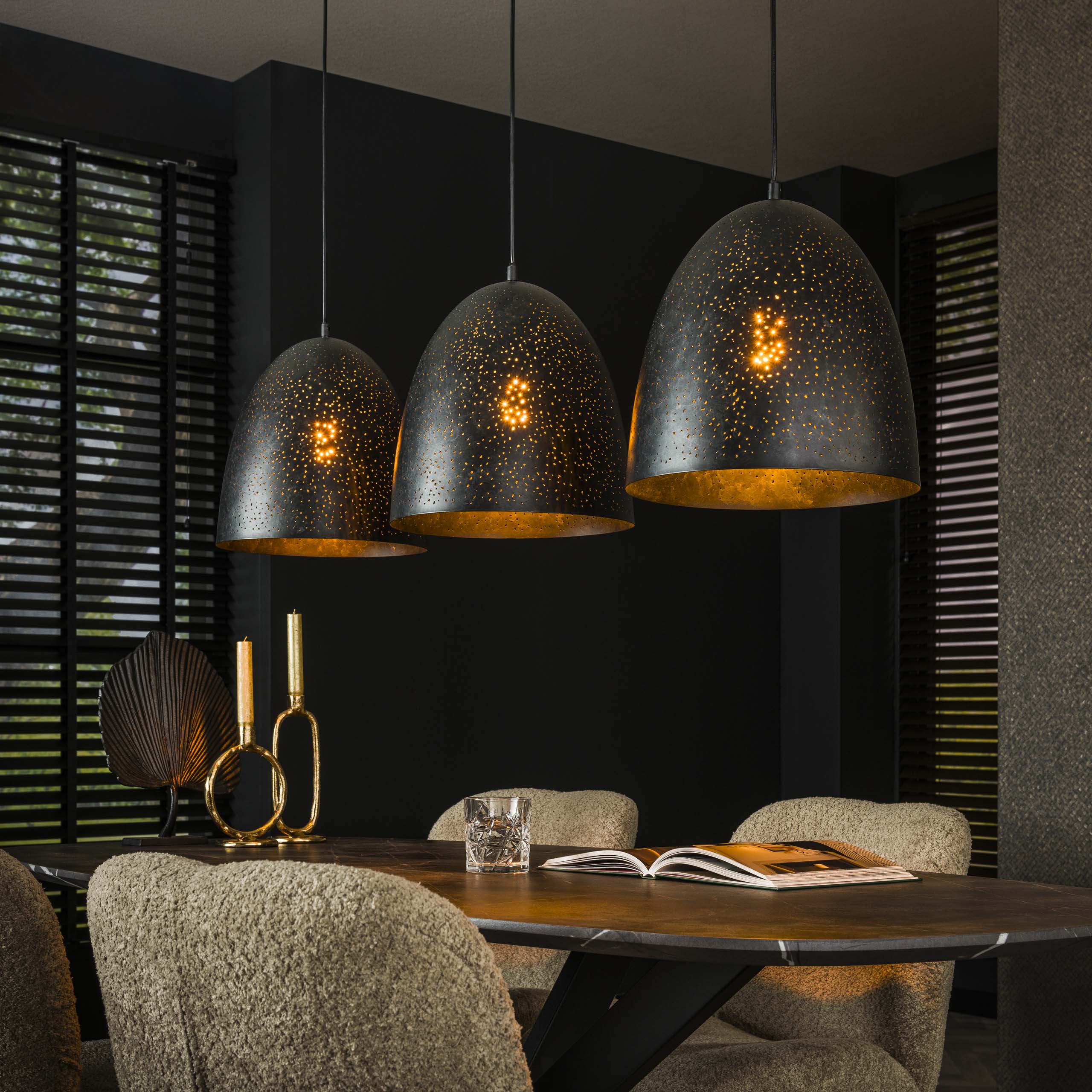Hanglamp Kosmos 3-lichts / Charcoal