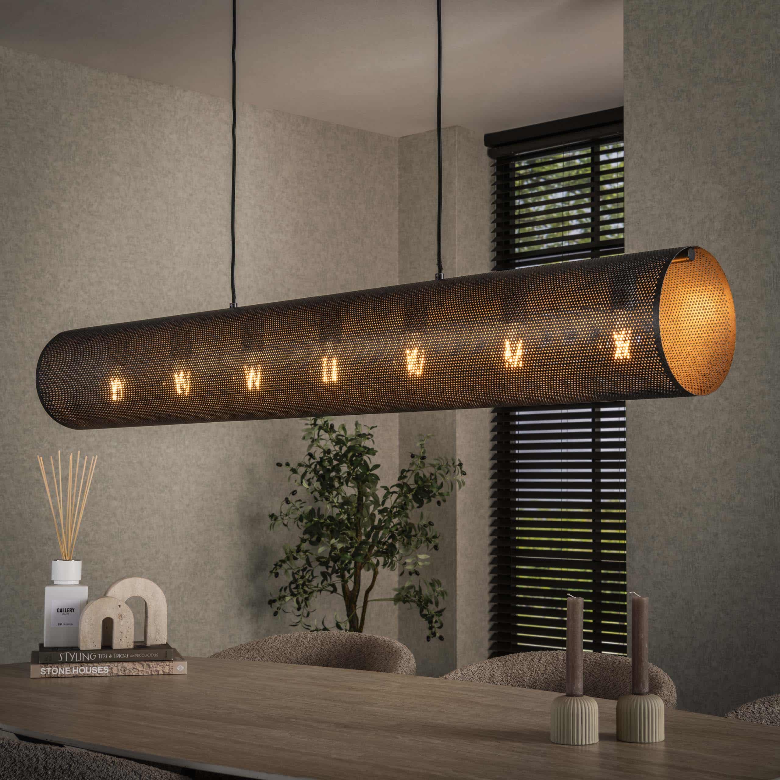 Hanglamp Tubon Mesh 7L / Artic zwart