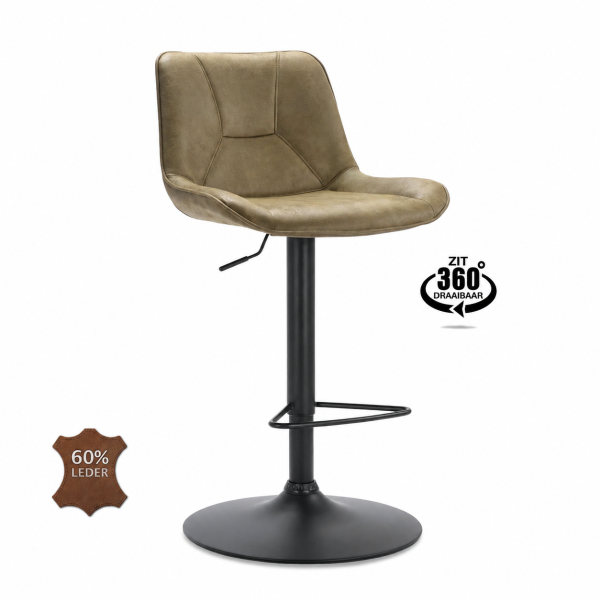 OPRUIMING Meubelcity barstoelen Freddy draaibaar set van 2 groen
