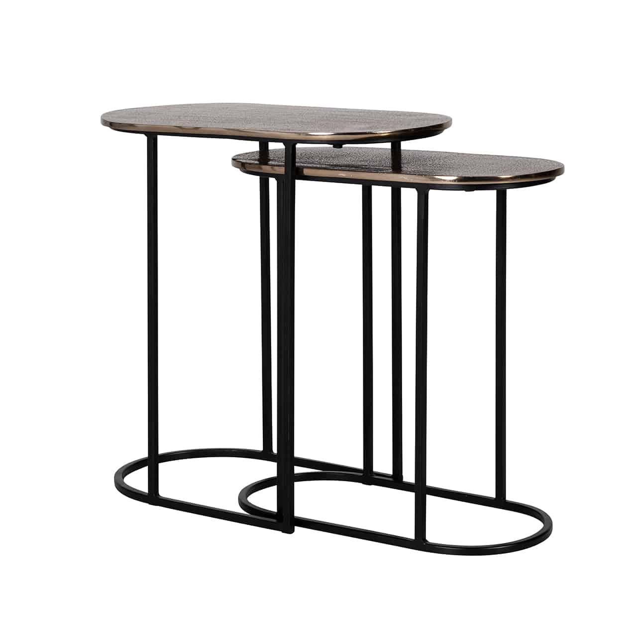 Richmond Interiors bijzettafel Chandon set van 2 aluminium