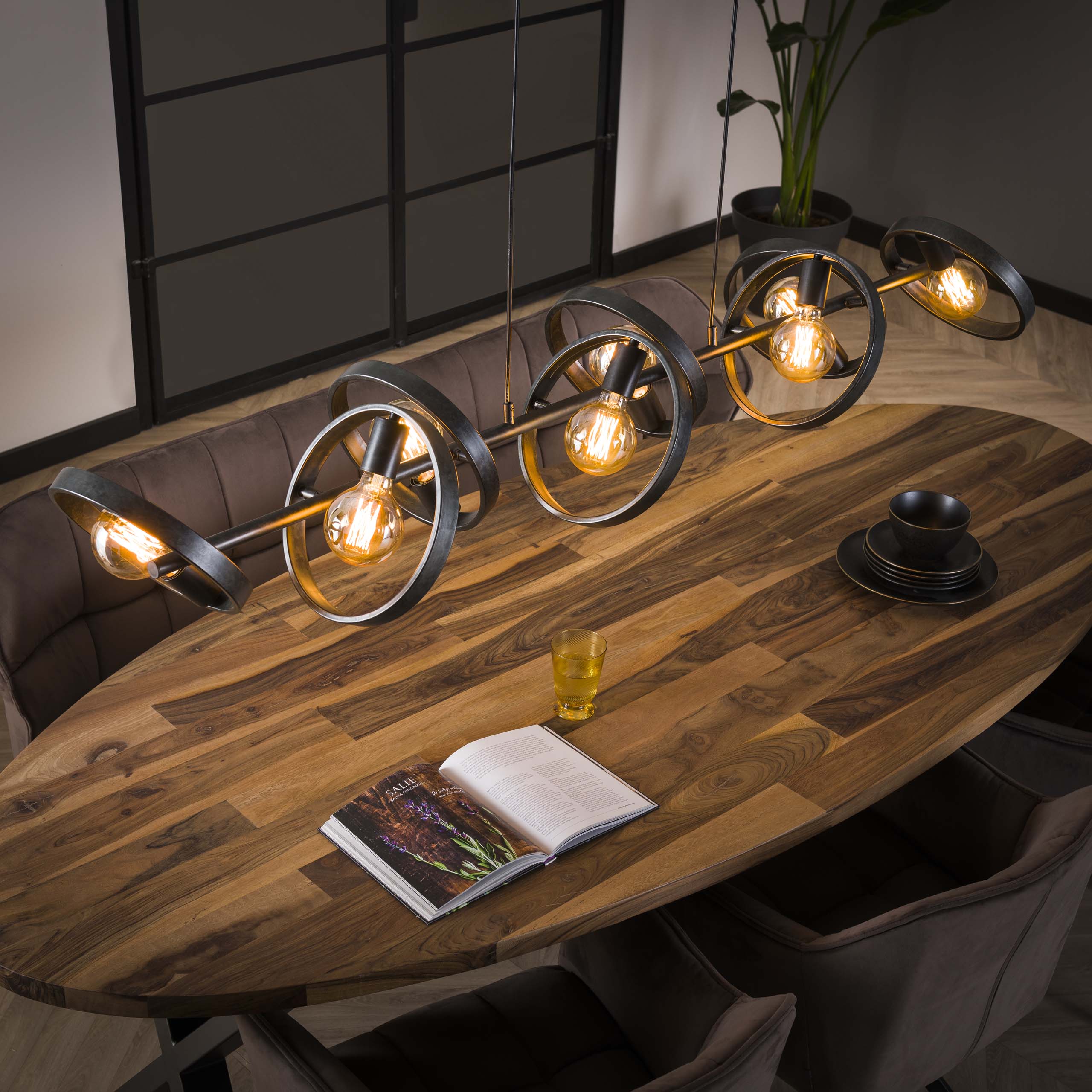 Hanglamp Hover 8-lichts / Charcoal