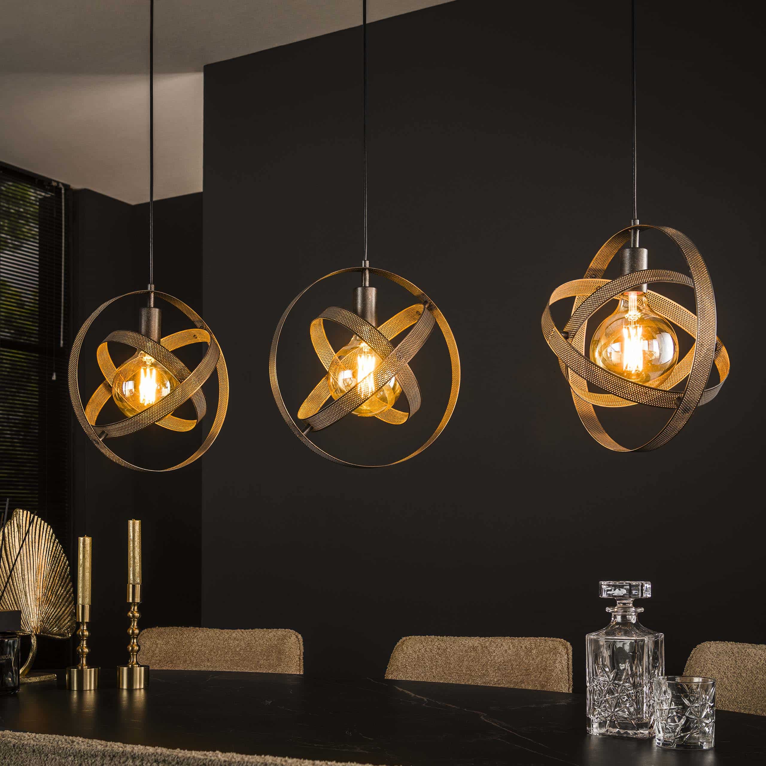 Hanglamp Cosmos 3-lichts / Artic zwart