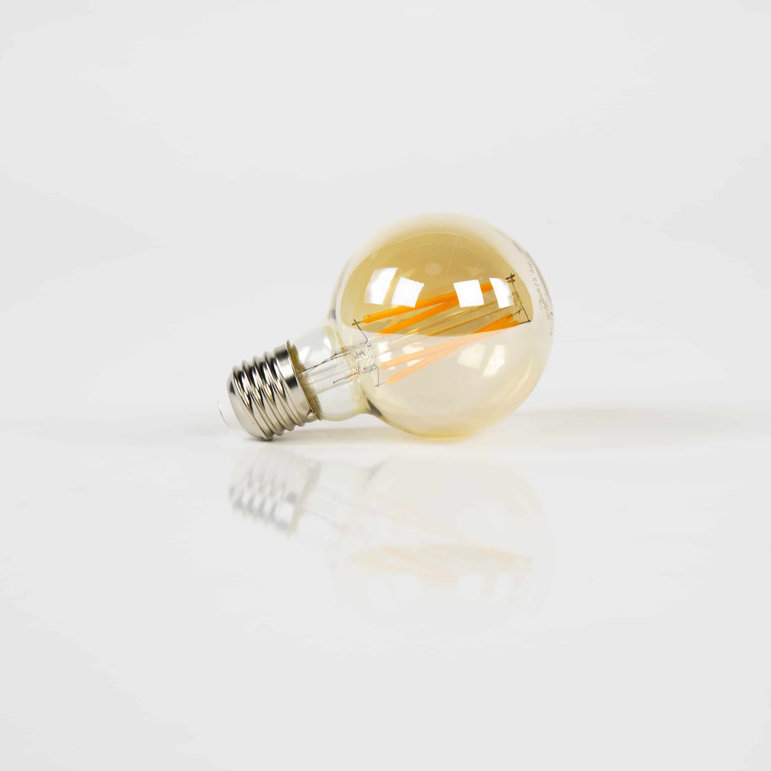 Lichtbron LED [G70] filament bol Ø7cm / Amber glas