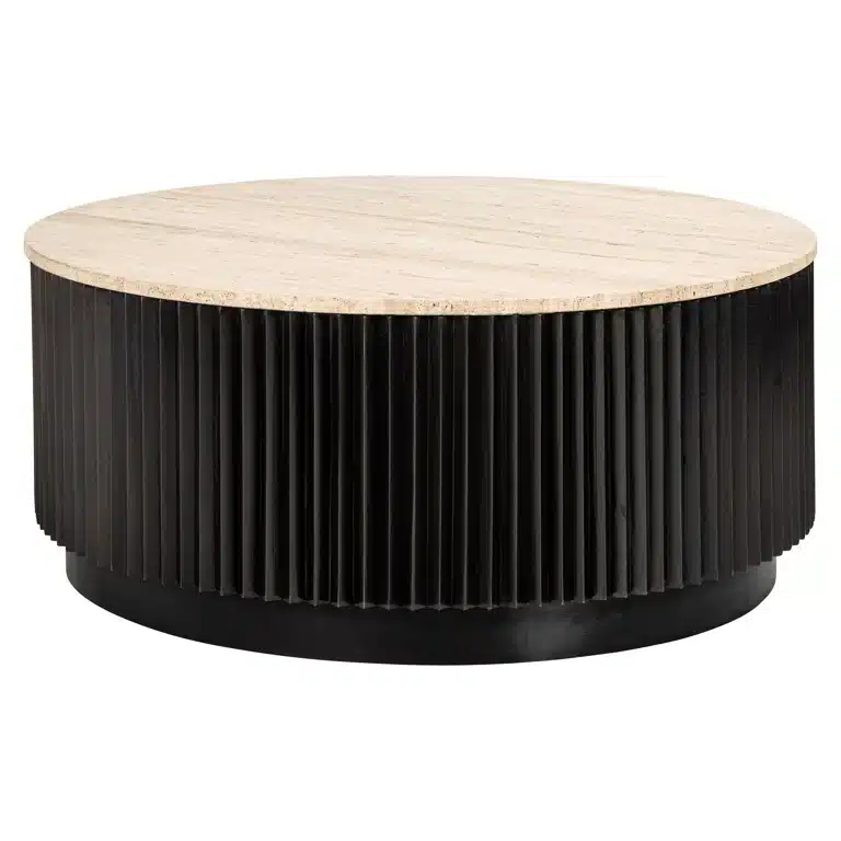Richmond Interiors salontafel Hampton 90x90x38,5 cm travertin
