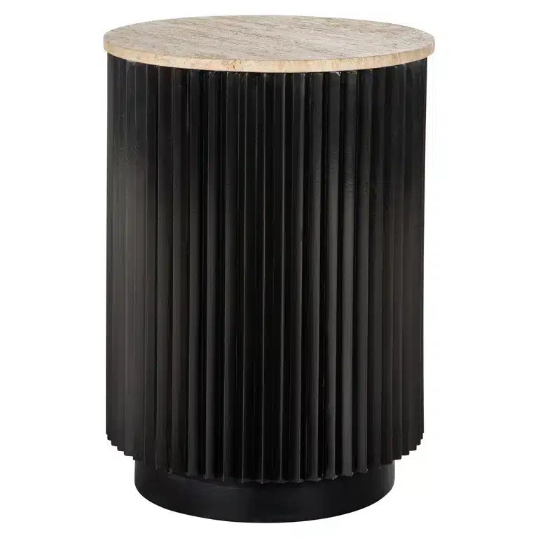 Richmond Interiors bijzettafel Hampton 45,5x45,5x62 cm travertin