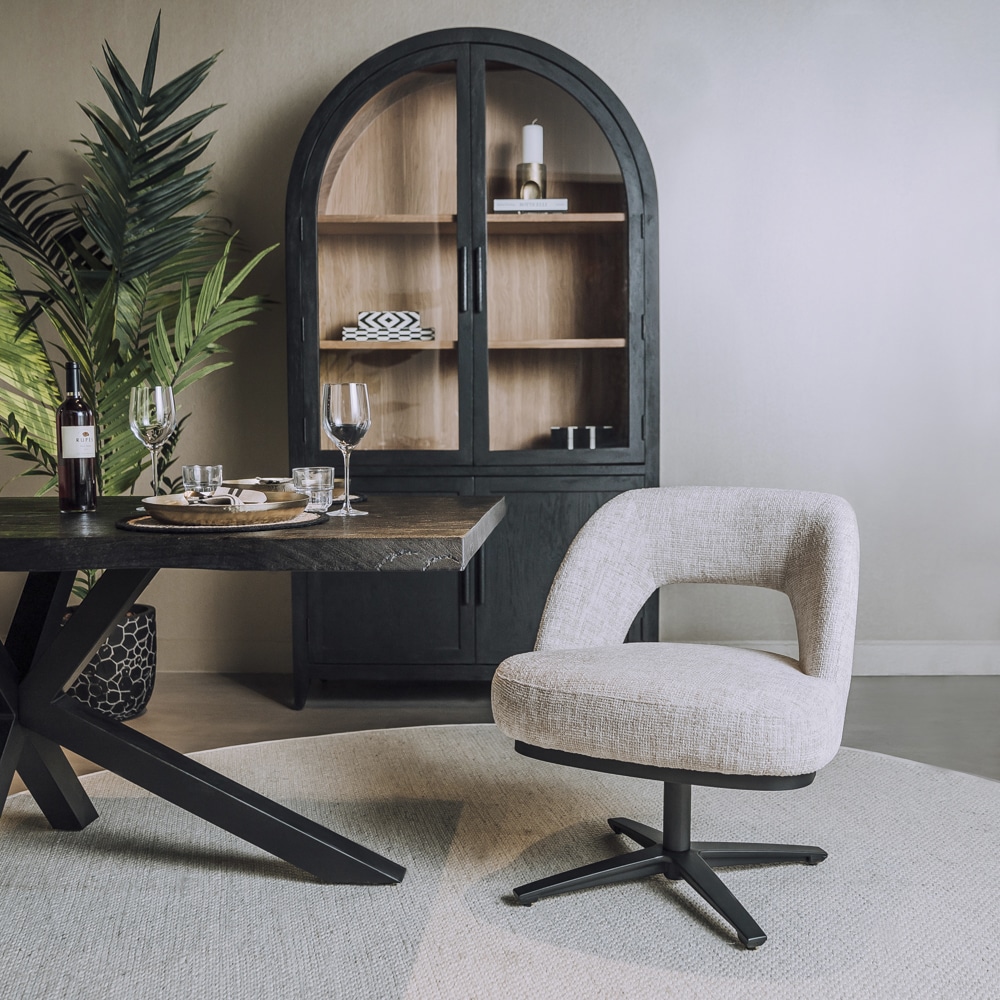 Tower Living eetkamerstoel Caldes draaibaar beige